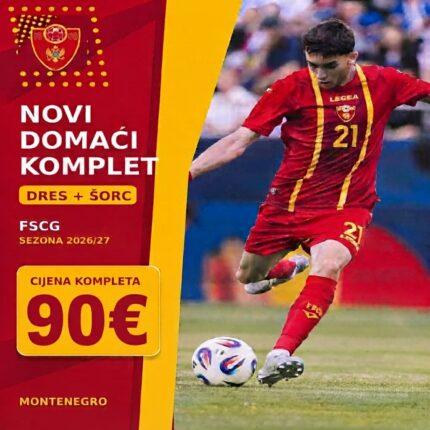 Komplet dres i šorc reprezentacije Montenegro
